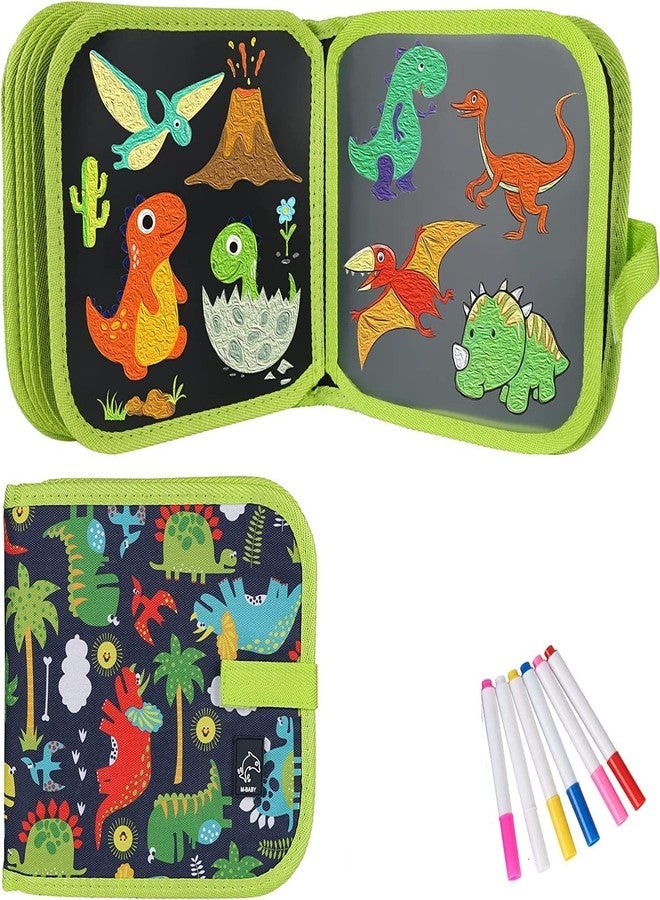 WEPTIX® Erasable Book Doodle Set for Kids,Magic Drawing Book for Kids,Reusable Drawing Book,Watercolor Pens, Page Drawing,Road Trip Car Game Writing Painting Set for Boys and Girls- (1) - Image 1
